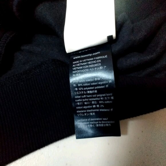 Tommy Hilfiger Sweatshirt Women XXS Navy Blue Embroidered Crew Neck Preppy New - Picture 6 of 10